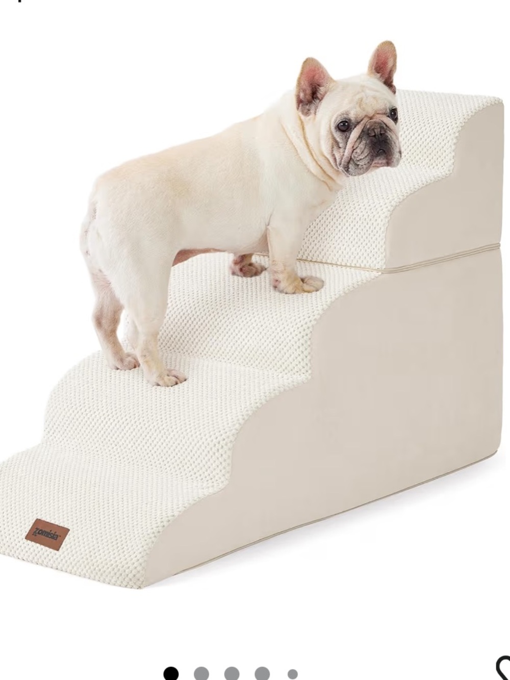 🐶 NIB Pet Stairs (5) for high beds in beige fleece - never opened 🐶